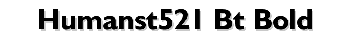 Humanst521 BT Bold font